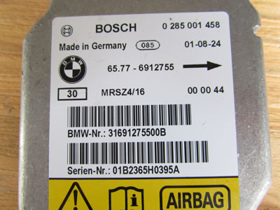 BMW Bosch Air Bag Control Module 65776912755 E46 E53 323i 325i 330i M3 X54